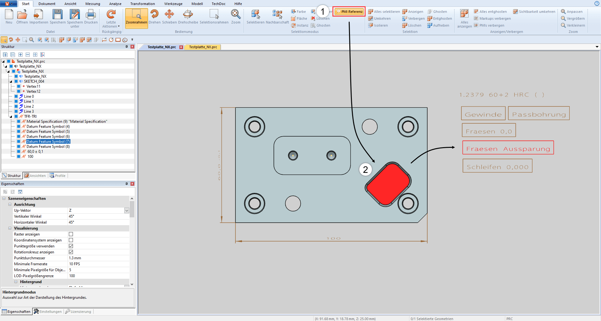 Selektionsmodus PMI Referenz